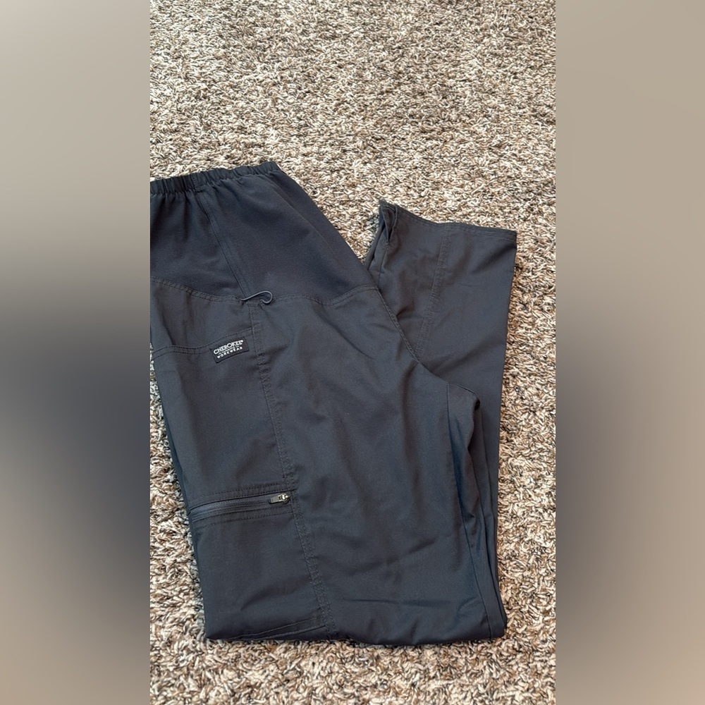 Cherokee Women’s Maternity Dark Gray Cargo Pants- 4 pairs total